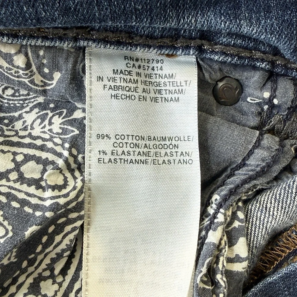 True Religion Ricky Relaxed Straight Jeans‎ Mens 38 Distressed Flap Pocket